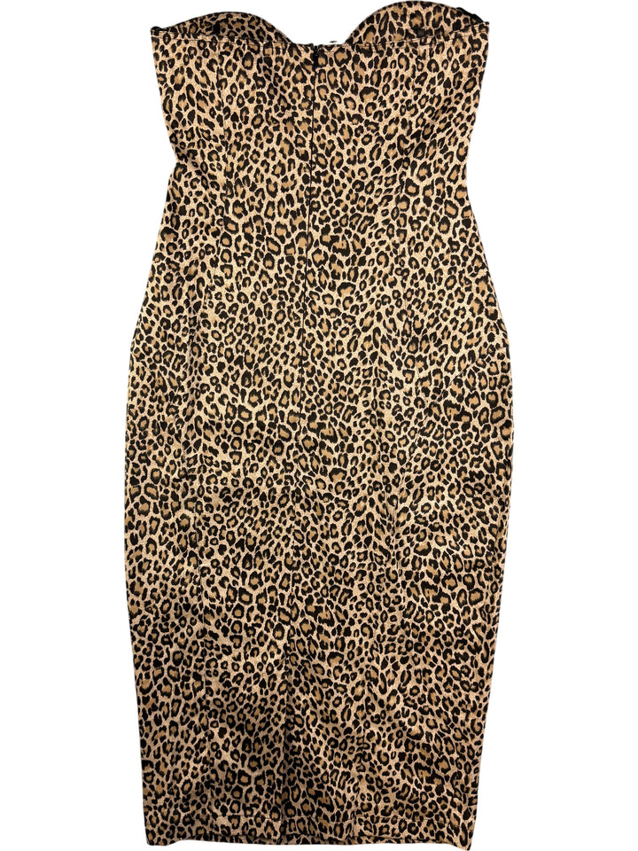 Gloss London Leopard Print Dress With Jacket - M
