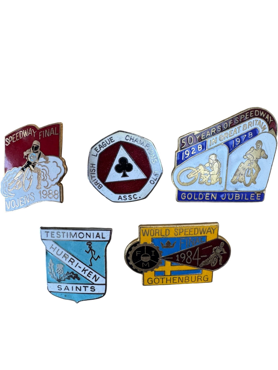 Set of Speedway Commemorative Badges