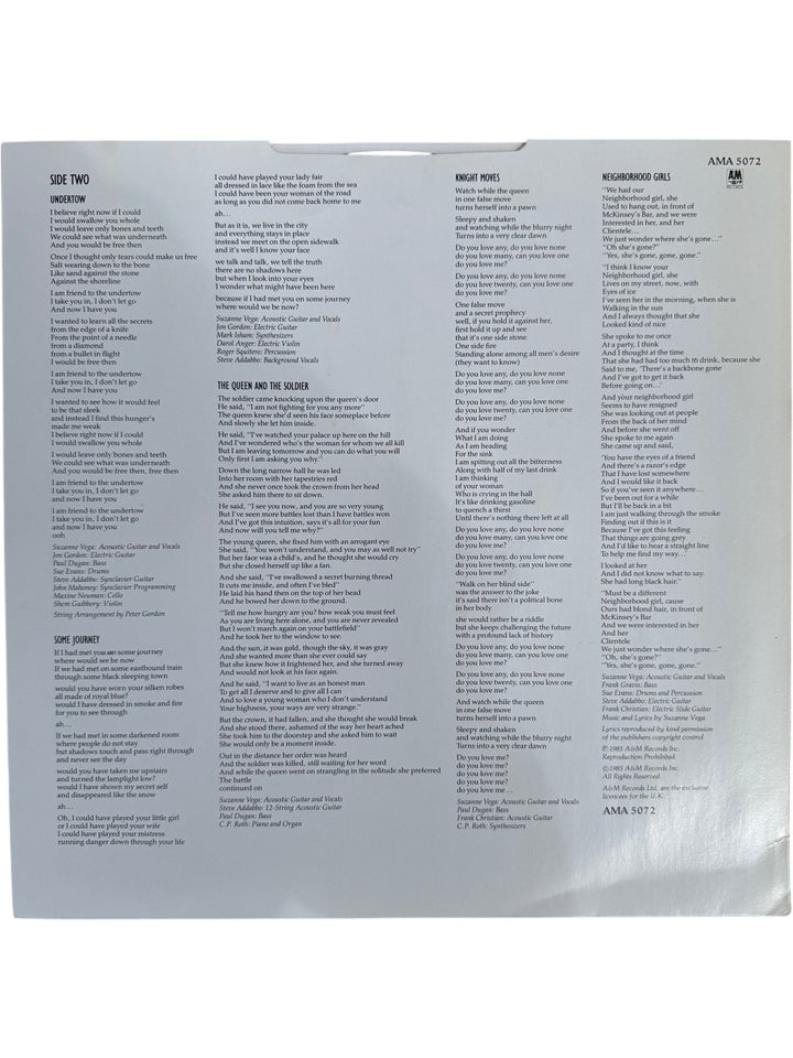 Suzanne Vega Self-Titled Vinyl Record Album - Think Vintage