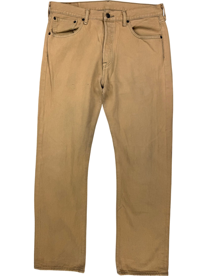 Levi's 501 Beige Denim Jeans - W33 L30 - Think Vintage