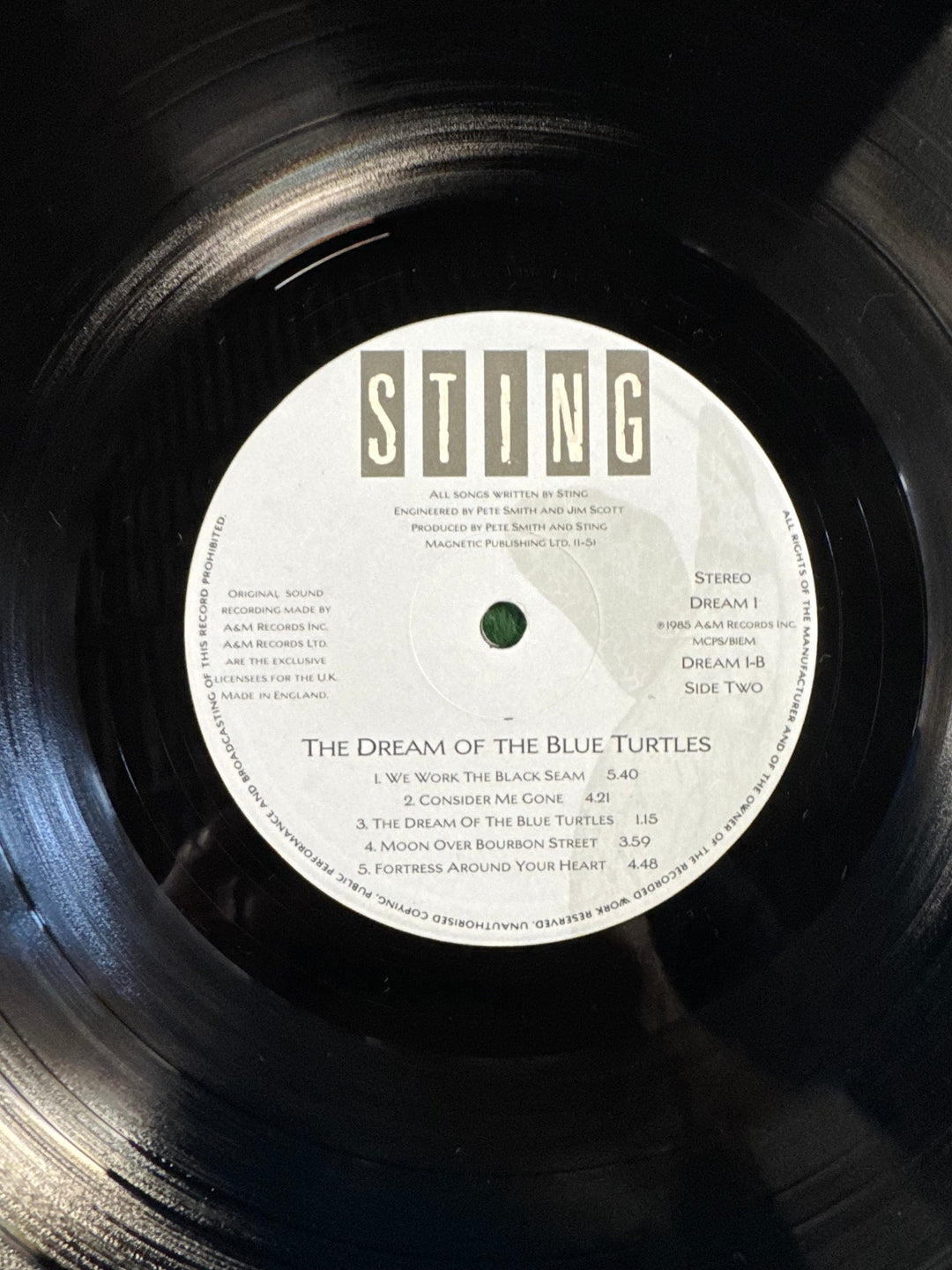 1980s Sting The Dream of the Blue Turtles Vinyl Record - Think Vintage