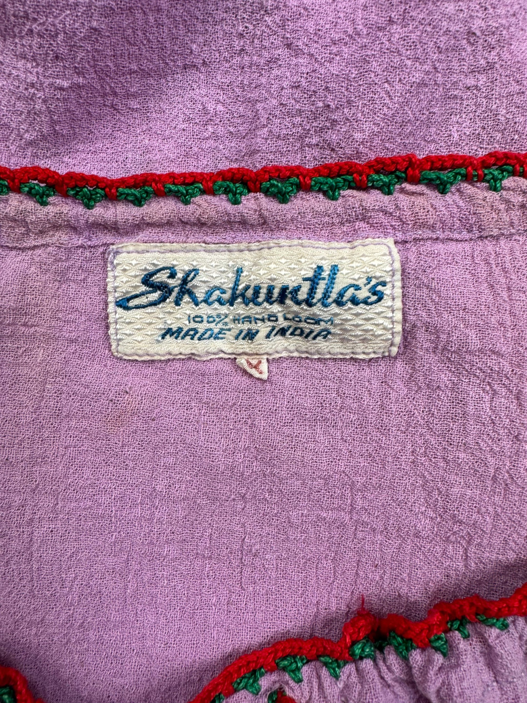 Shakuntala's Pink Embroidered Blouse - Think Vintage