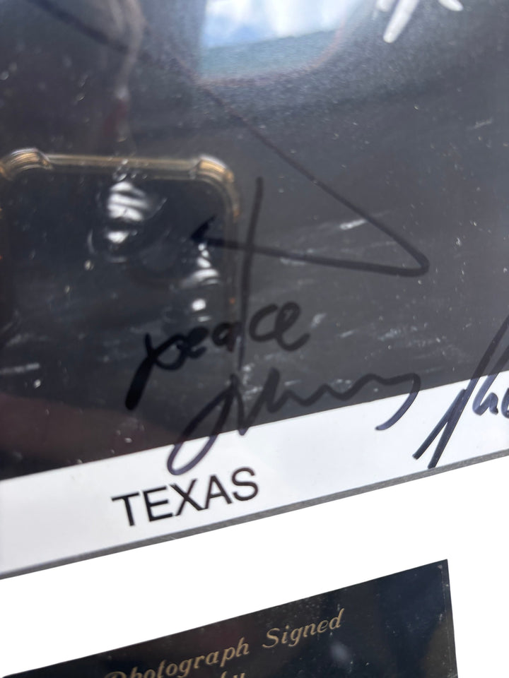 Texas Band Signed Framed Photograph Autograph February 1998 Collectable - Think Vintage