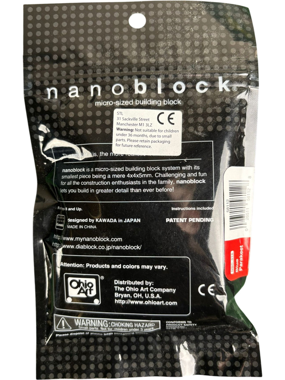 Nanoblock Blue Parakeet Micro-Sized Building Blocks 80 Pieces - Think Vintage