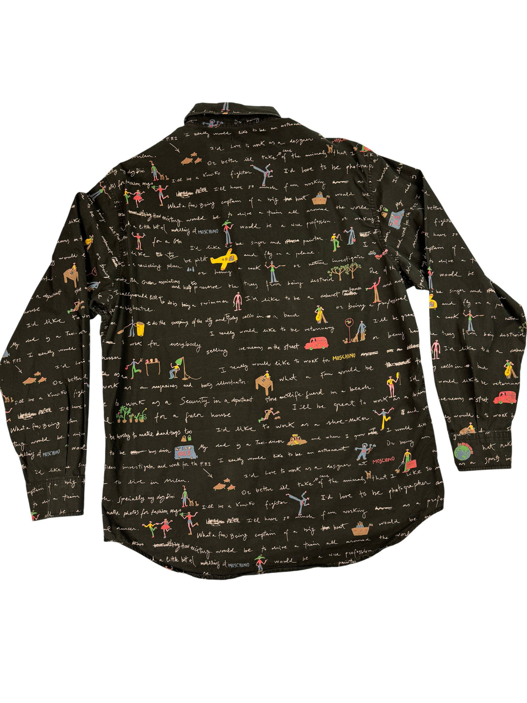 Moschino Graphic Long Sleeved Shirt - Think Vintage