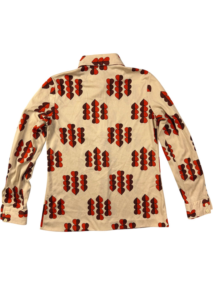 1970s Italian Patterned Long Sleeved Shirt
