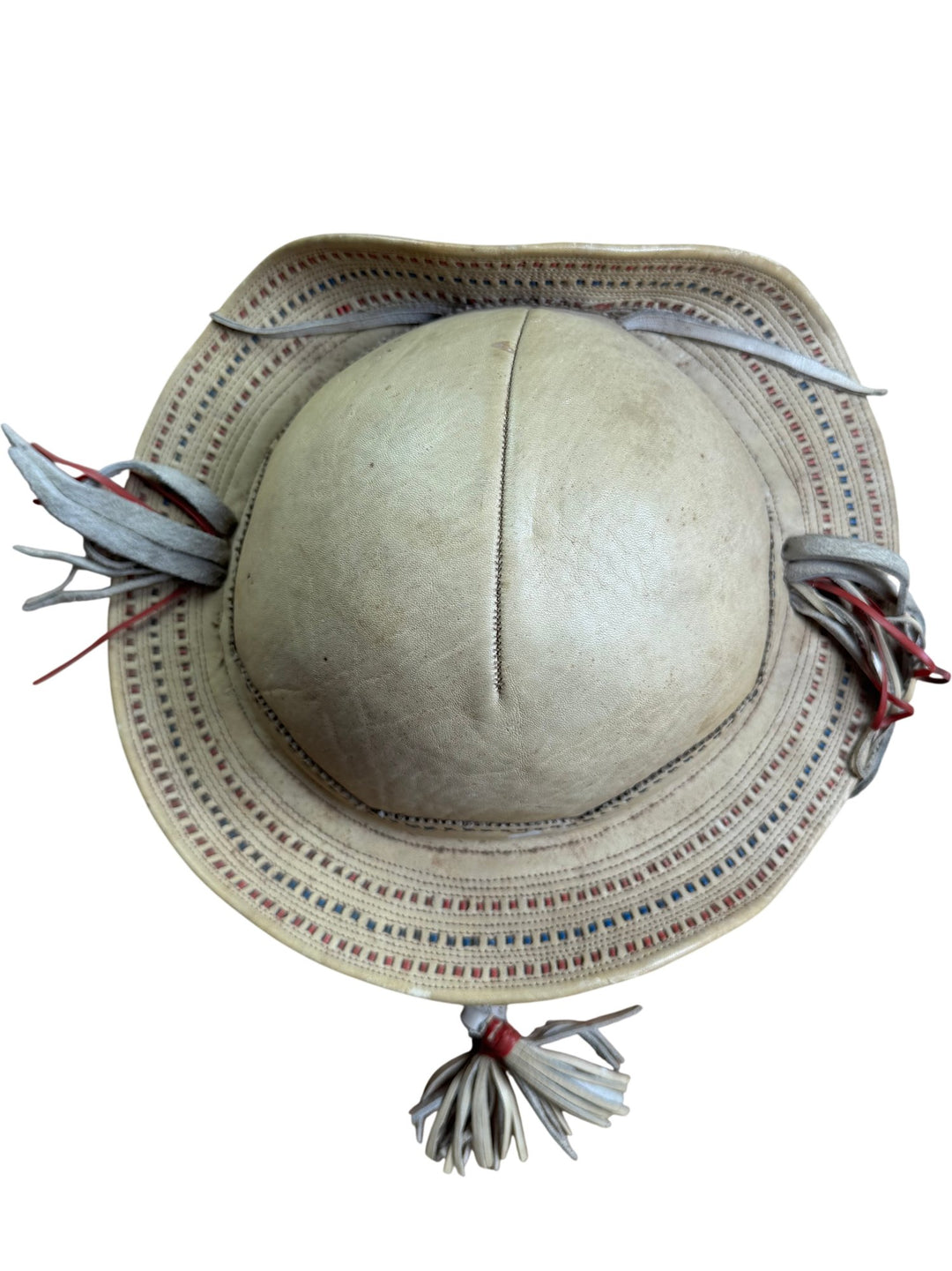 Traditional Brazilian Leather Gaucho Hat with Tassel Details