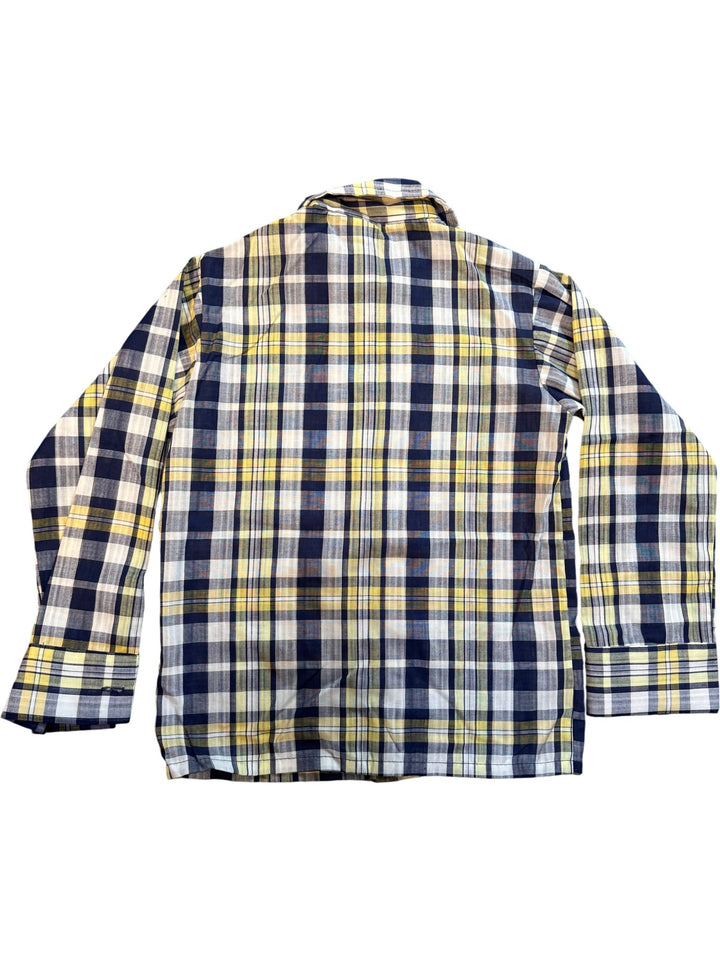 1970s Sears Plaid Long Sleeve Button Up Shirt - Age 8/9