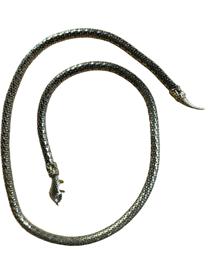 Snake Shape Gold Metal Belt - One Size