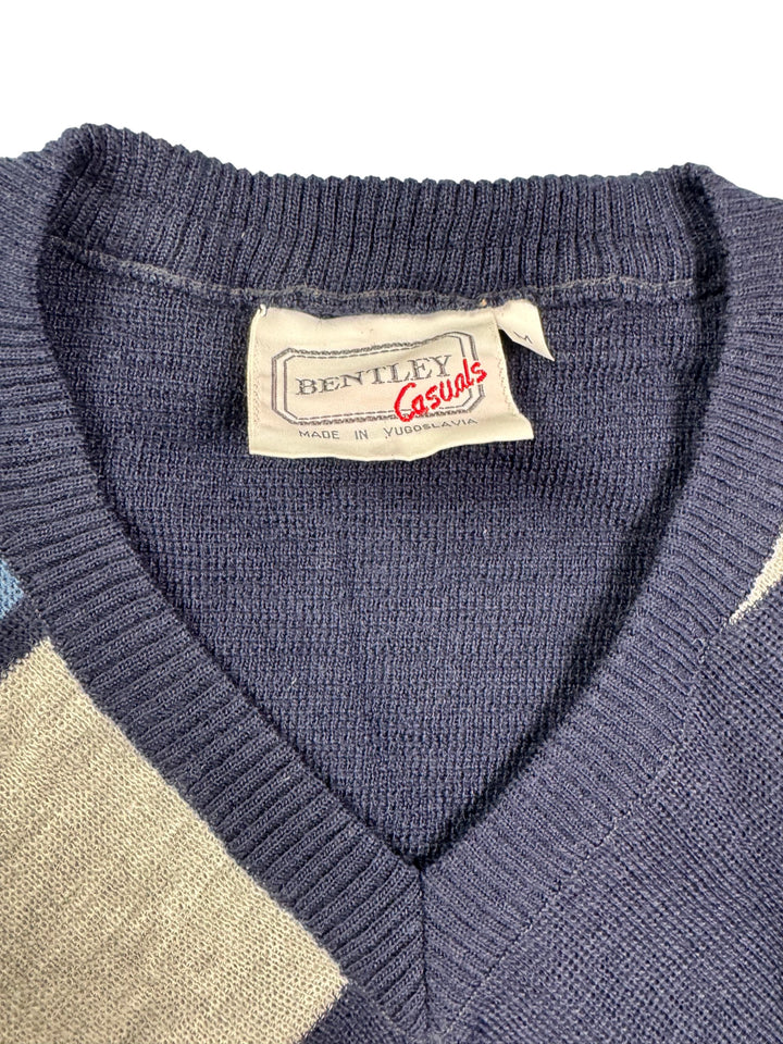 80's Bentley Casuals Geometric Sweater - M - Think Vintage