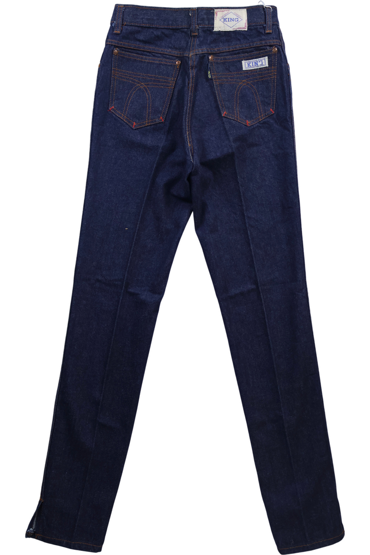 80's King Denim Dark Wash Jeans - W28 L33 - Think Vintage