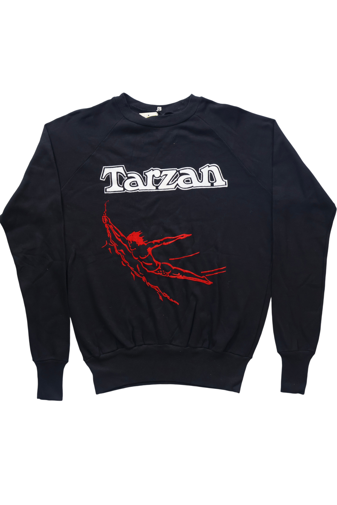 80's Tarzan Black Sweatshirt - M - Think Vintage