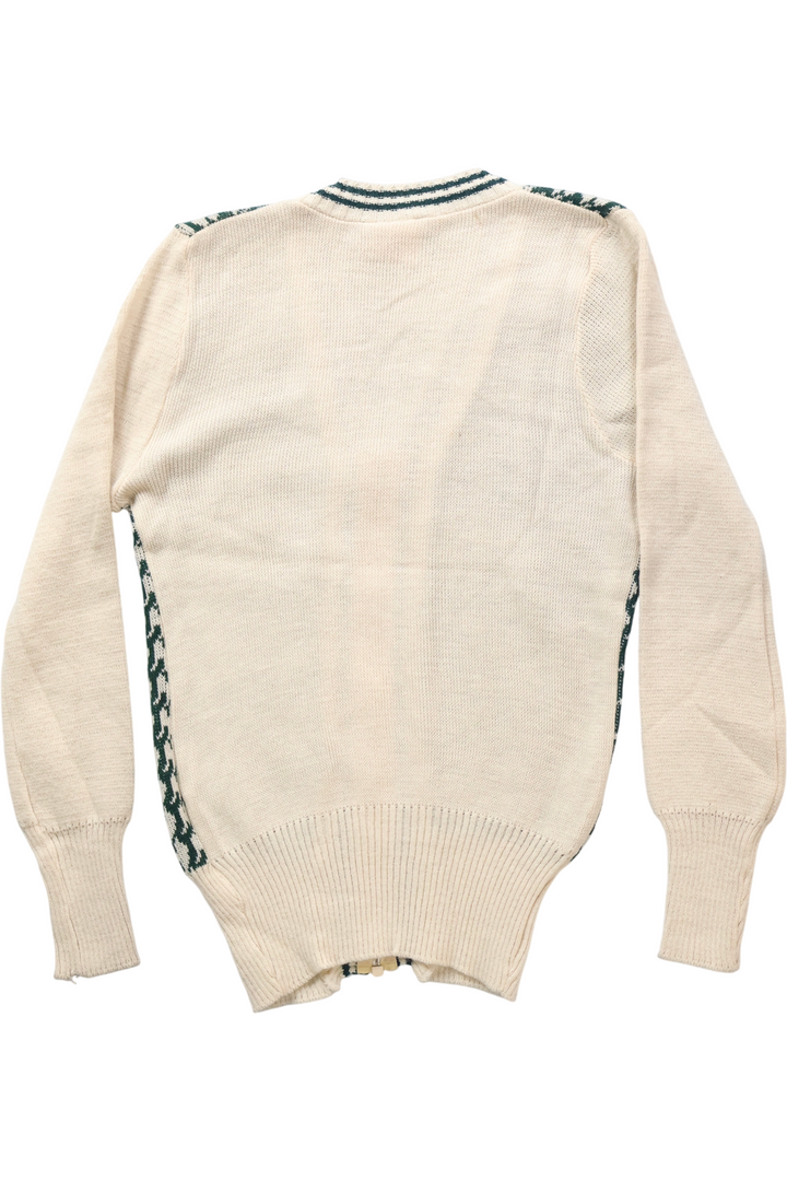 80's Zip-up Cardigan Knitwear - S - Think Vintage