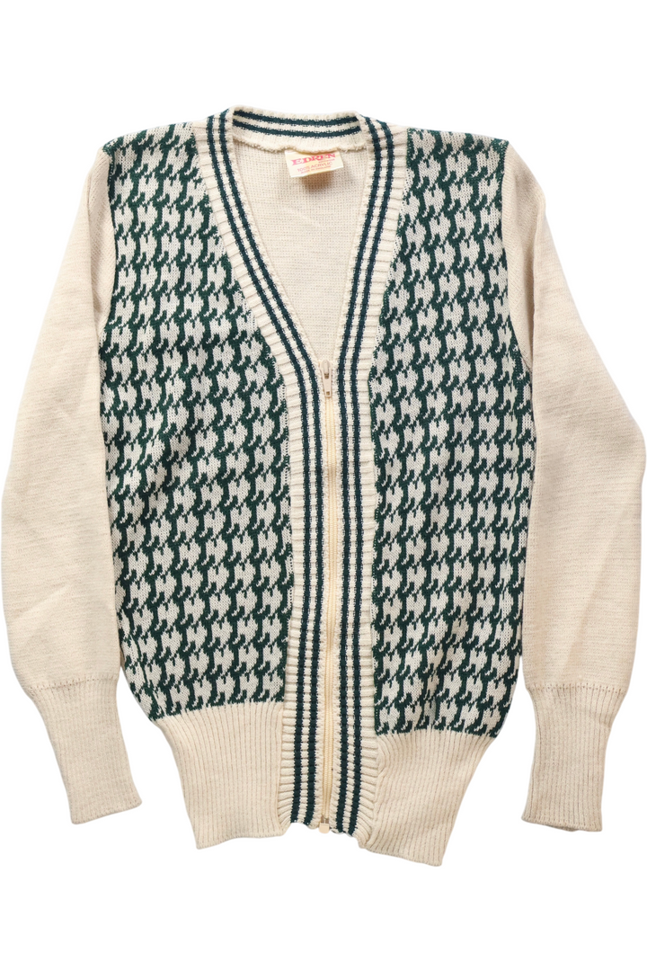 80's Zip-up Cardigan Knitwear - S - Think Vintage ltd