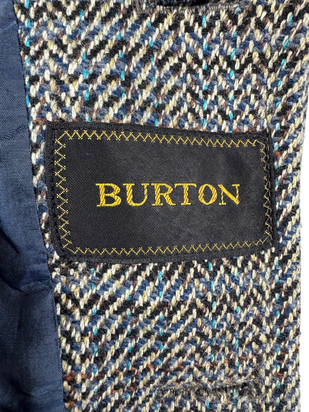 Burton Herringbone Wool Pea Coat - L