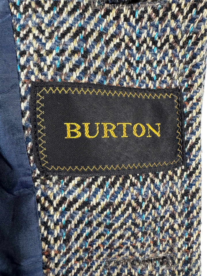 Burton Herringbone Wool Pea Coat - L