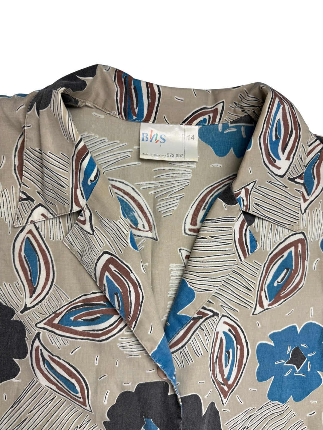 80s Floral Patterned Sleeveless Dress - L - Think Vintage Online Ltd