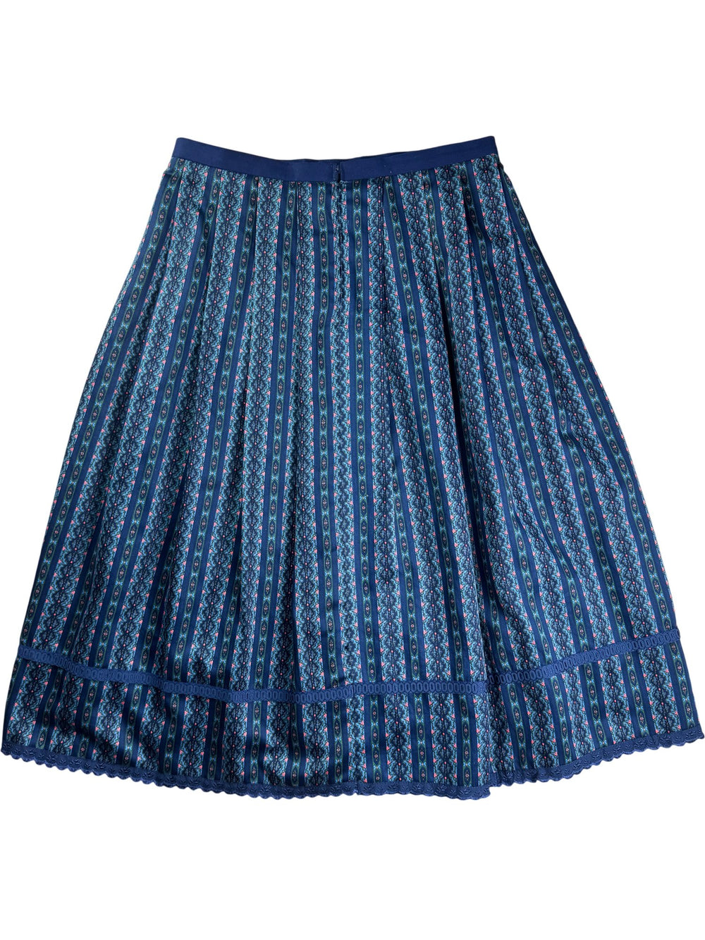 80s Pleated Floral Pattern Skirt - W33 - Think Vintage ltd