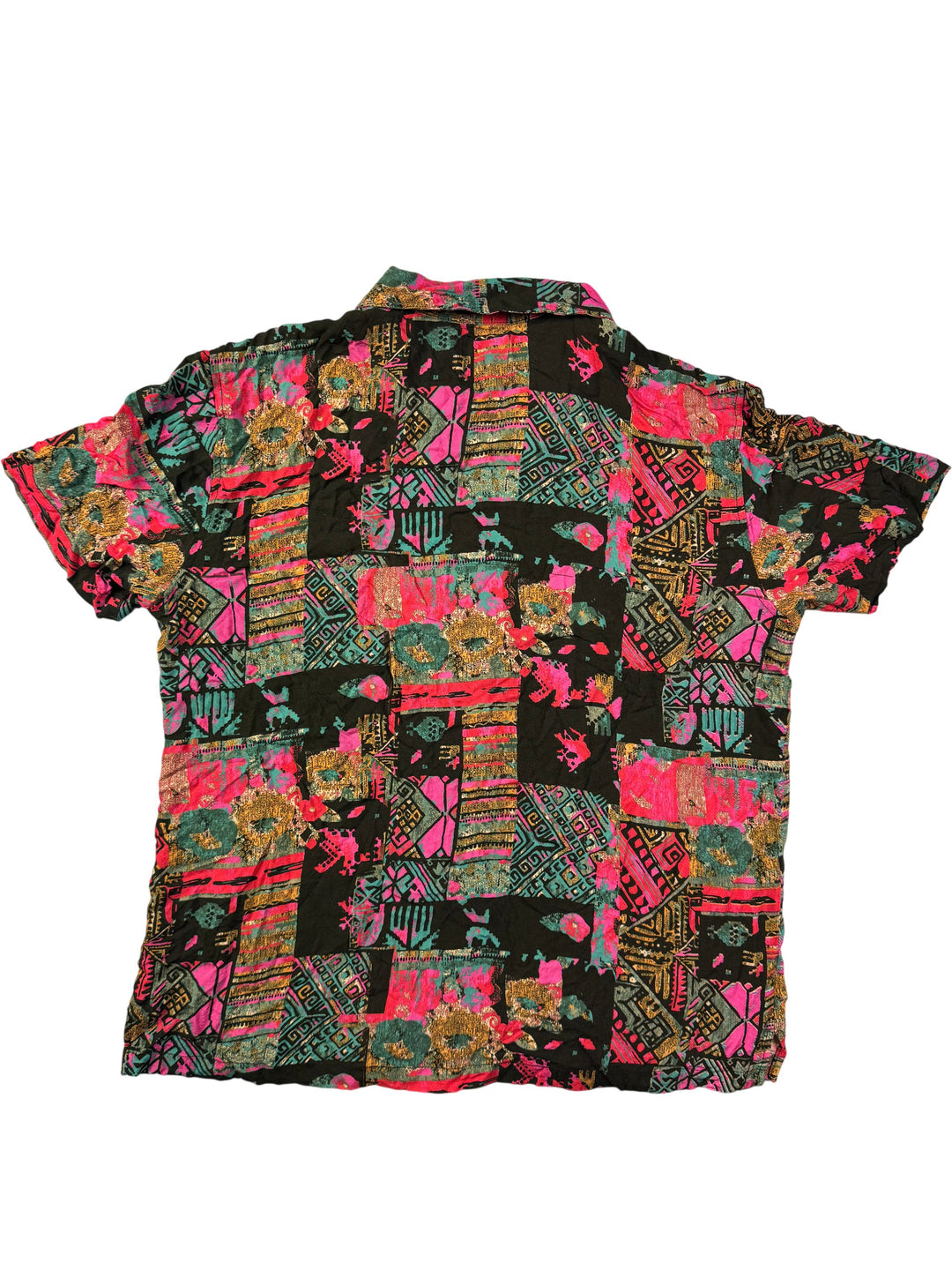 Pull & Bear Multicolour Patterned Short Sleeve Shirt - L