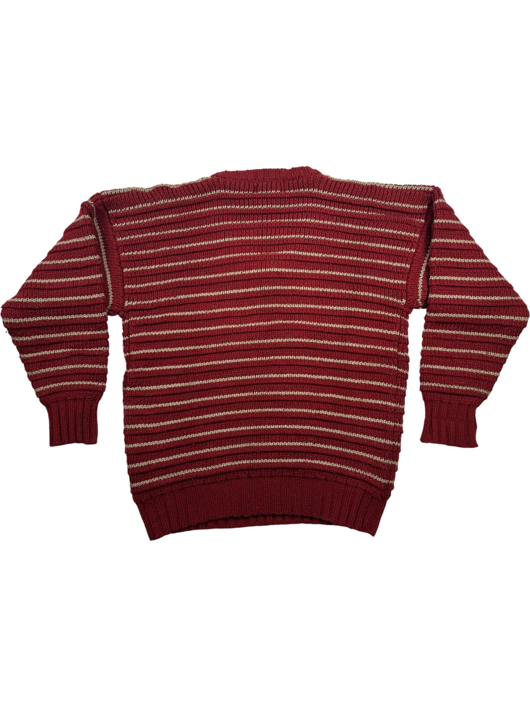 Jean Jeanie Red Striped Knit Sweater - M