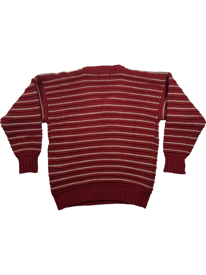 Jean Jeanie Red Striped Knit Sweater - M