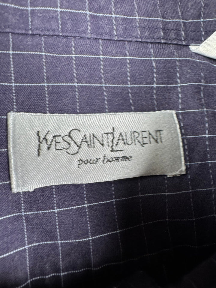 Yves Saint Laurent Checked Short Sleeve Shirt - XXL
