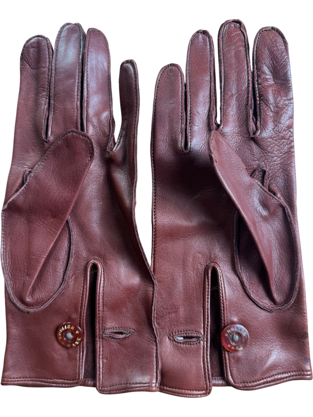 1970s Burfield Brown Leather Gloves - S