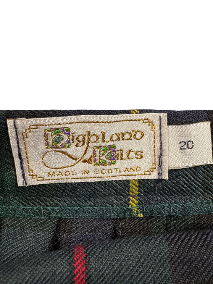 Highland Kilts Tartan Pleated Skirt - L