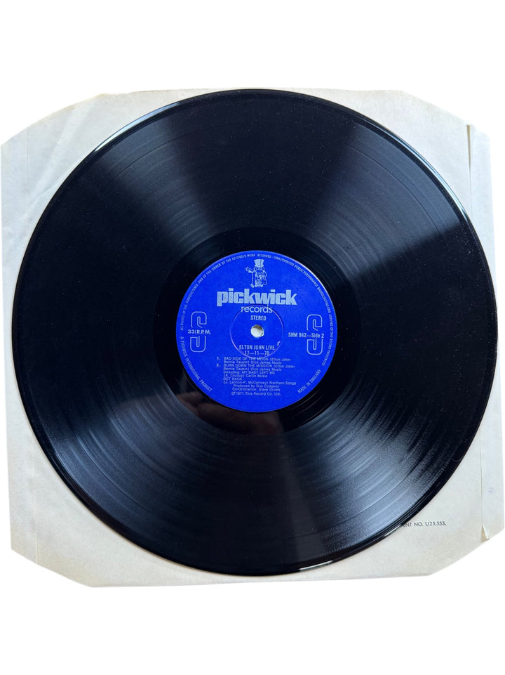 Elton John Live 17-11-70 LP - Good+