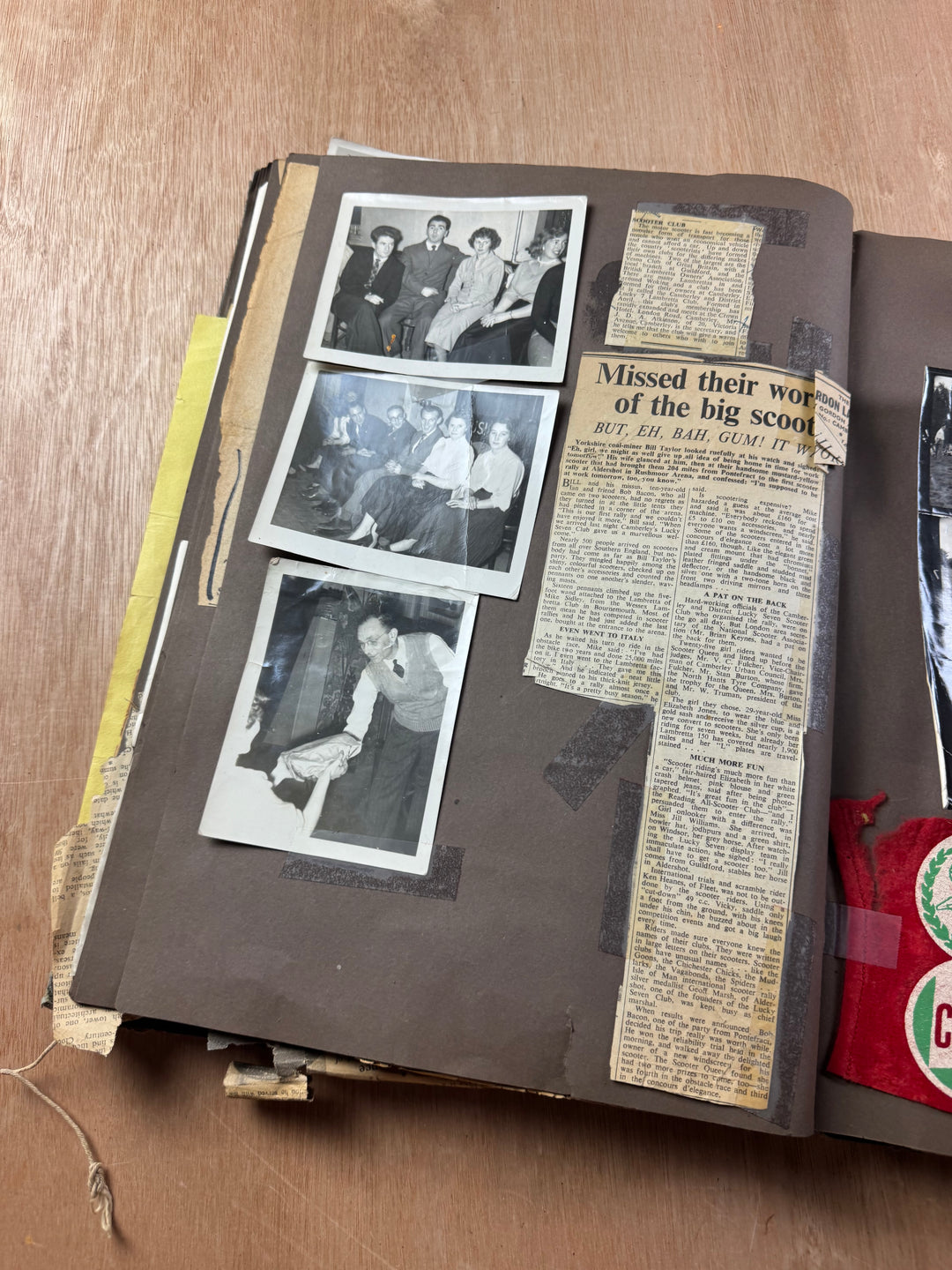 Vintage Scooter Archive Scrapbook – Original Photos, Newspaper Cuttings, Posters & Ephemera
