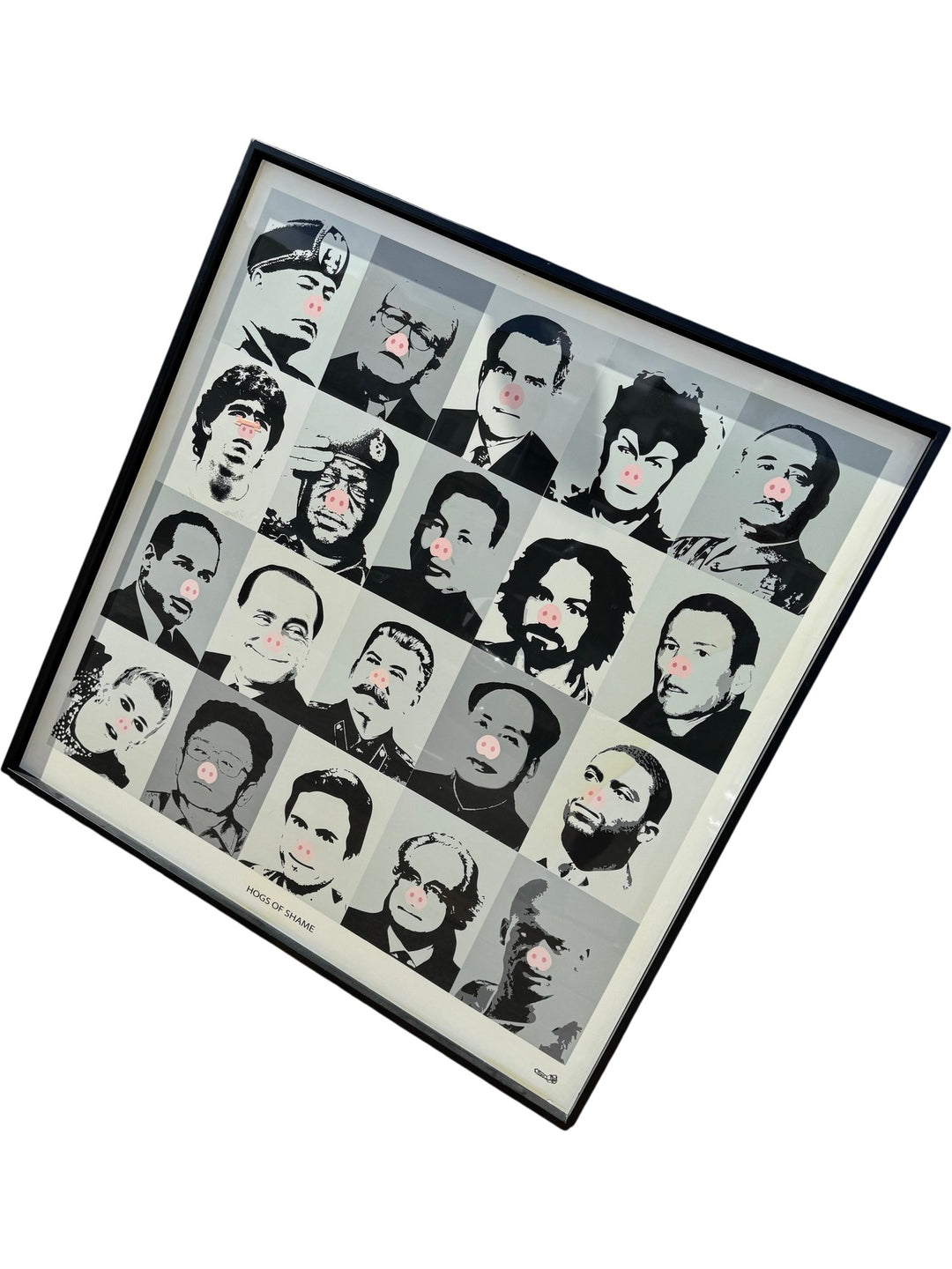 Print on Board Framed Artwork 'Hogs of Shame'