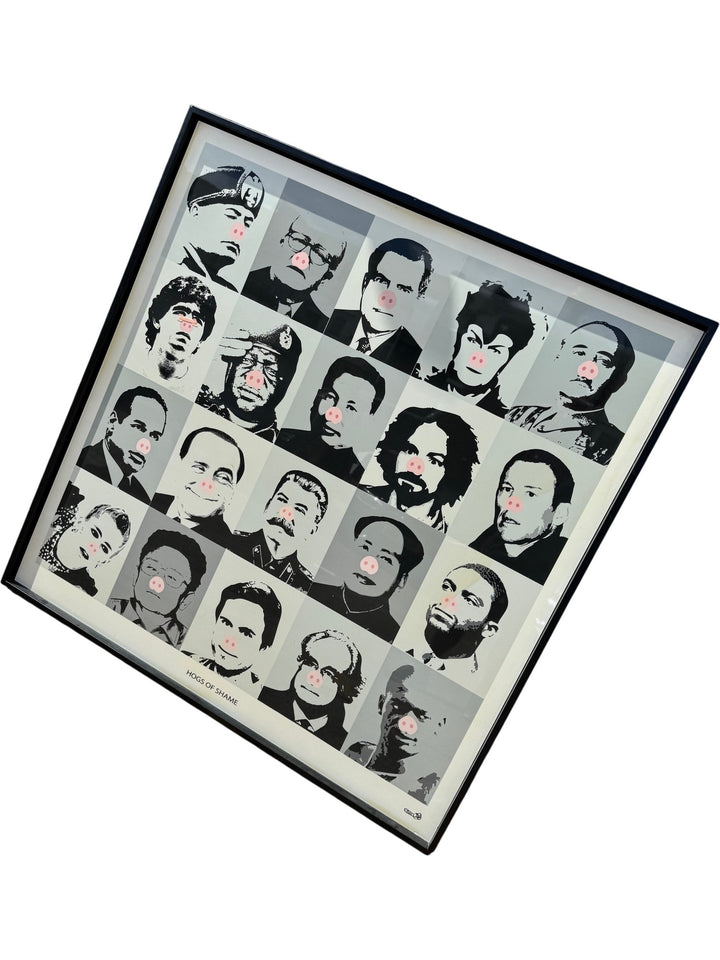Print on Board Framed Artwork 'Hogs of Shame'