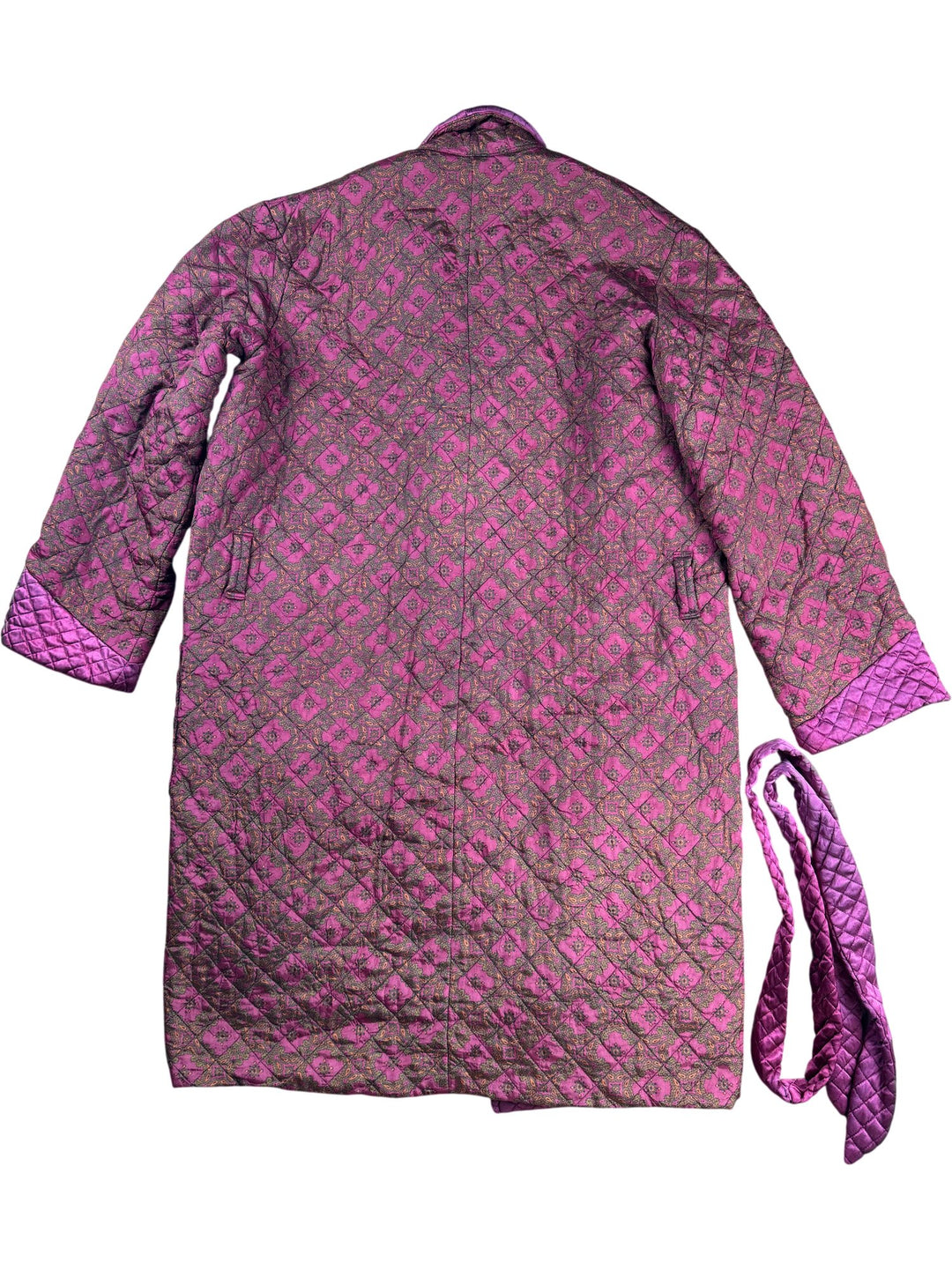 Lloyd Menswear Quilted Dressing Gown/ Smoking Jacket - M/L