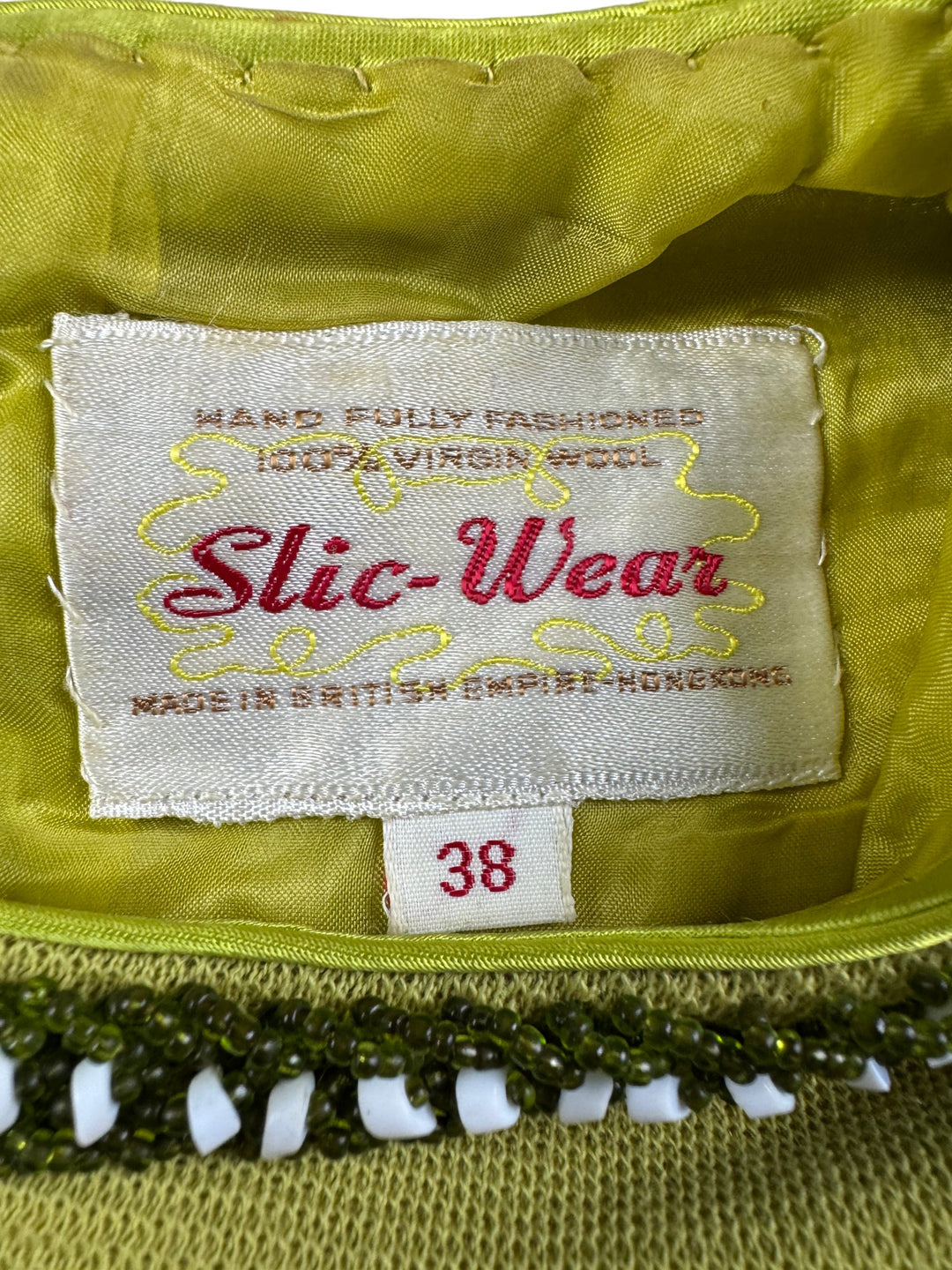 1960s Slic-Wear Embellished Wool Tank Top - M