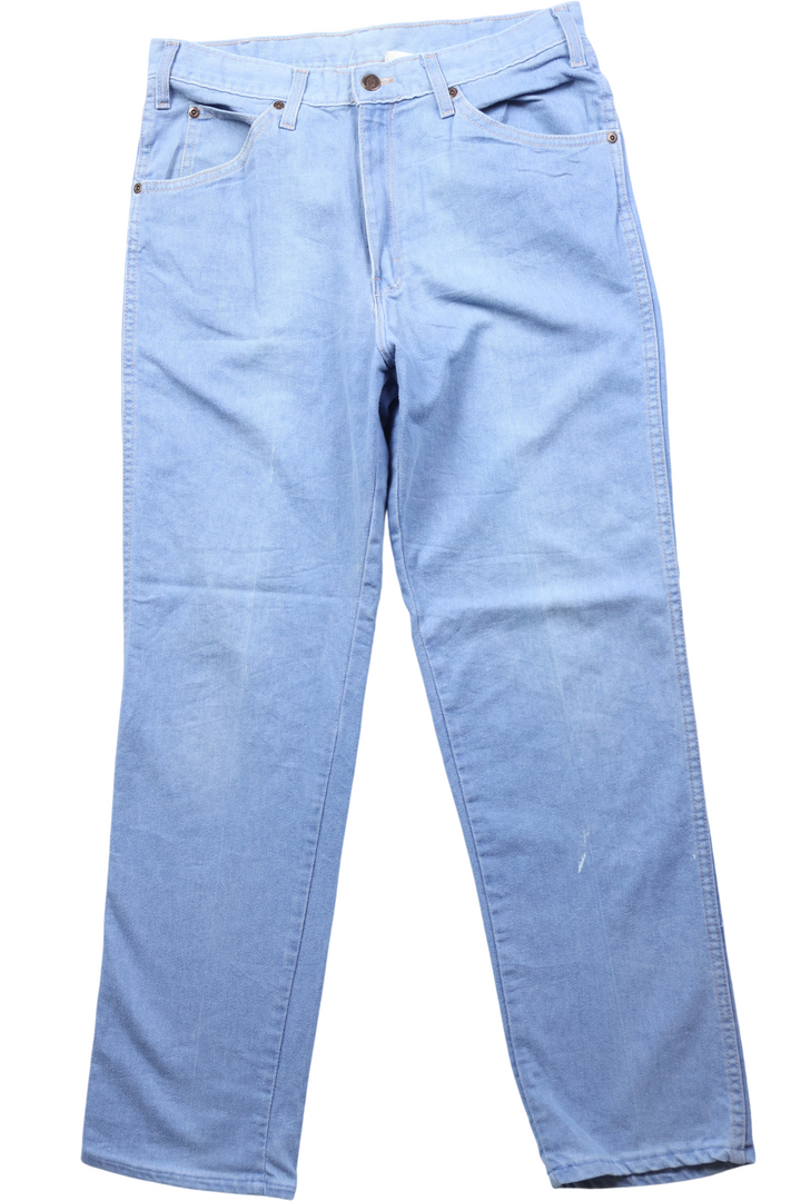 Dickies Light Wash Denim Trousers - W34 L32 - Think Vintage