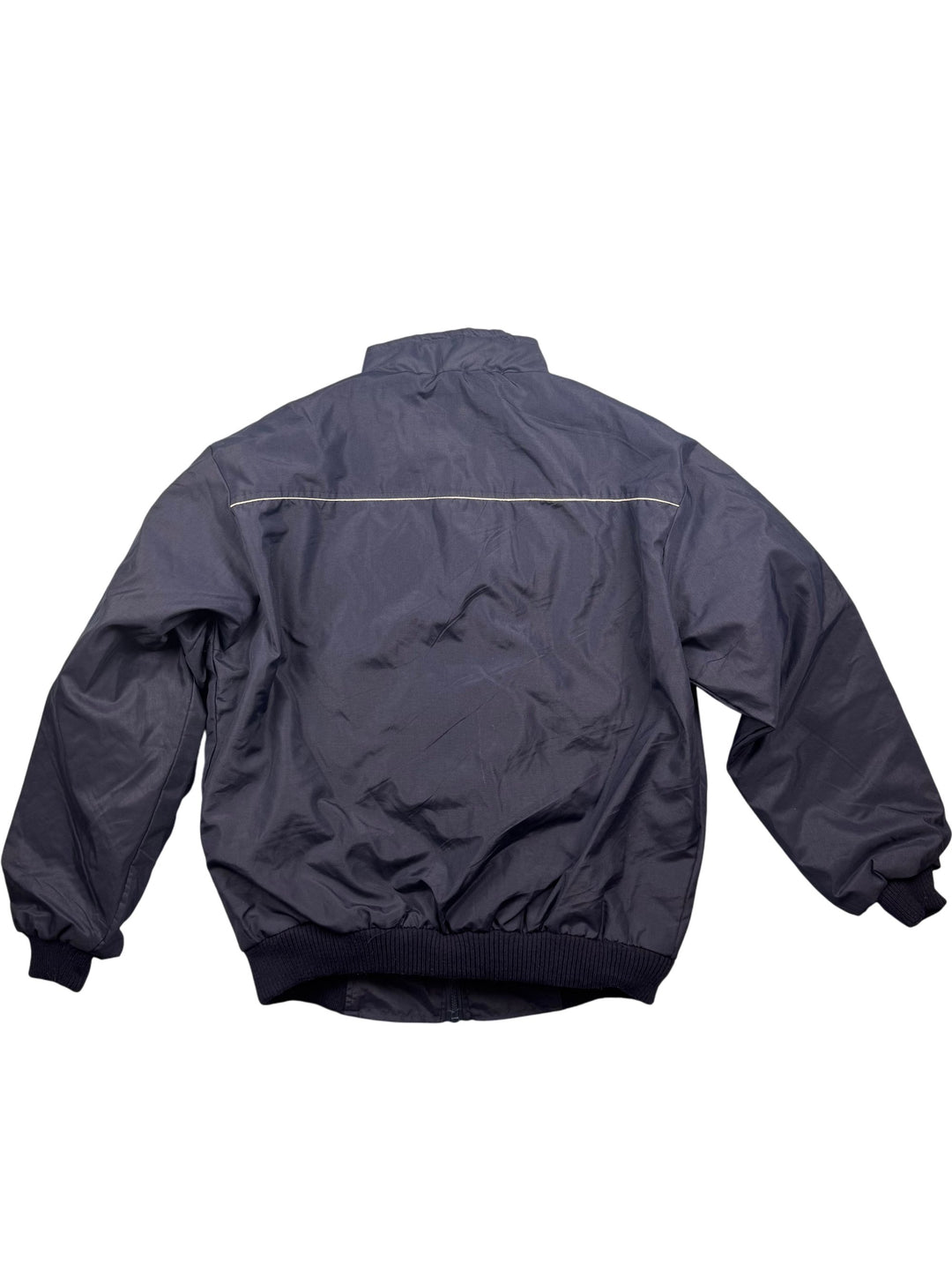 Navy Bomber Jacket with White Piping - XL