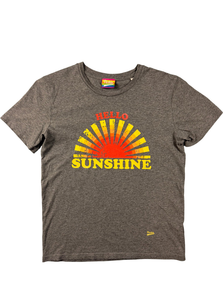 Hello Sunshine Gray Graphic T-Shirt - XS