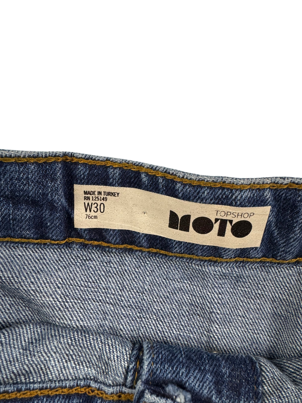 Topshop Moto Denim Mini Skirt - M - Think Vintage