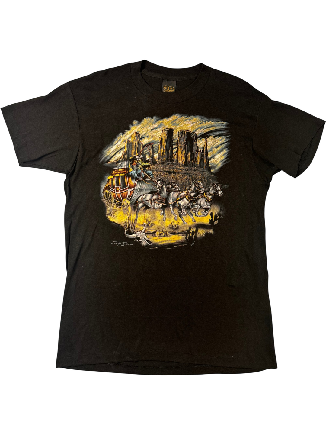 1980s Trinity Products Stagecoach Graphic T-Shirt - Think Vintage