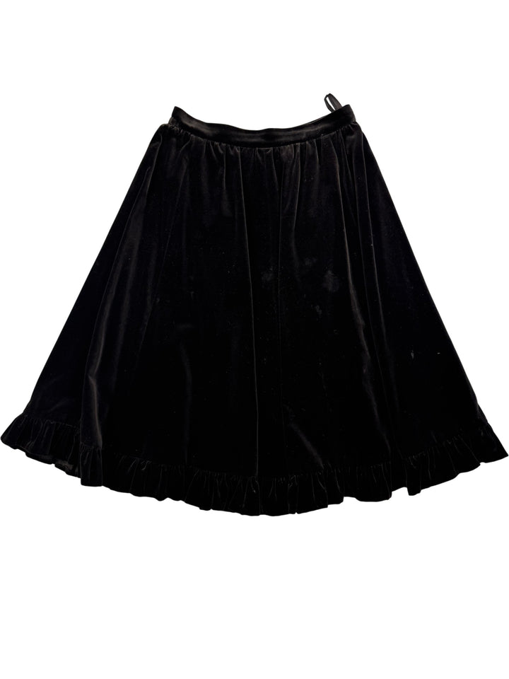 St Michael Black Velvet Dress Ensemble - S