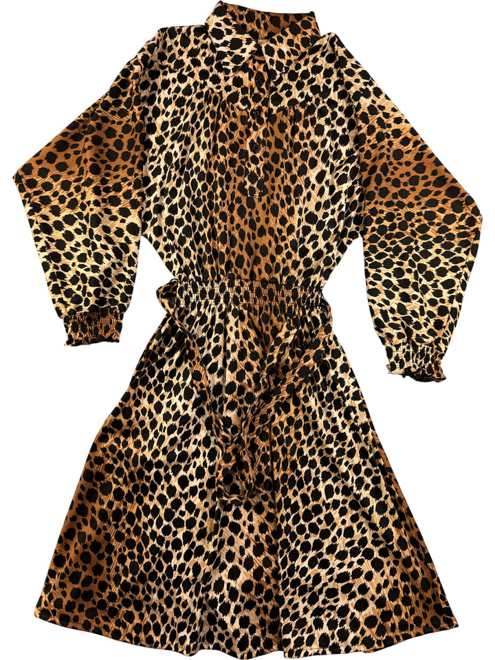 C&A Leopard Print Long Sleeved Dress - S