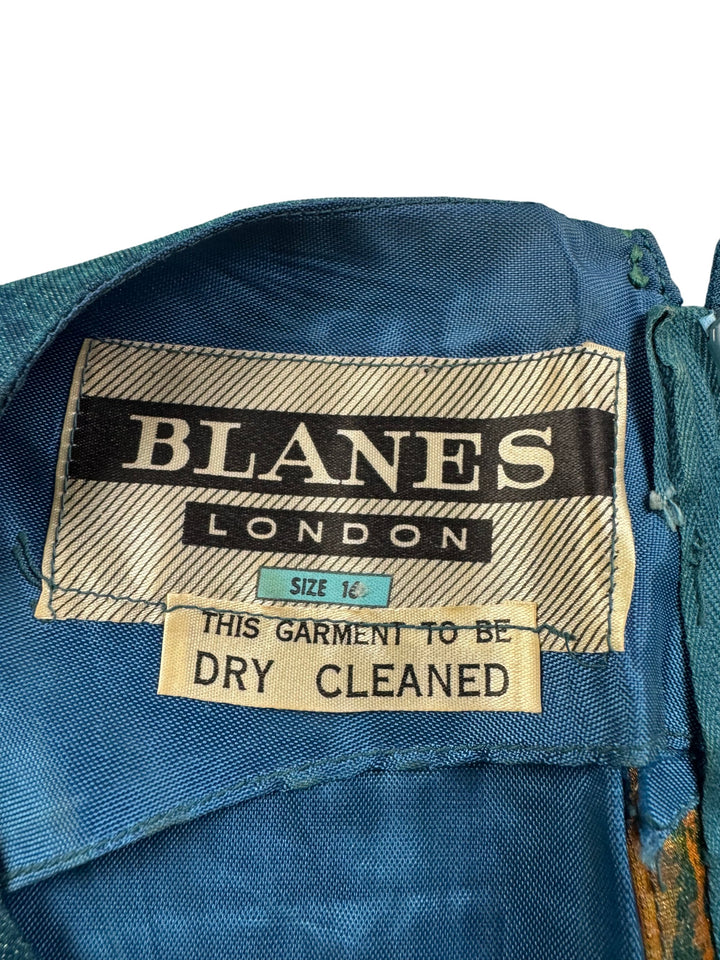 1960s Blanes London Ruffle Floral Dress Mini Dress - M