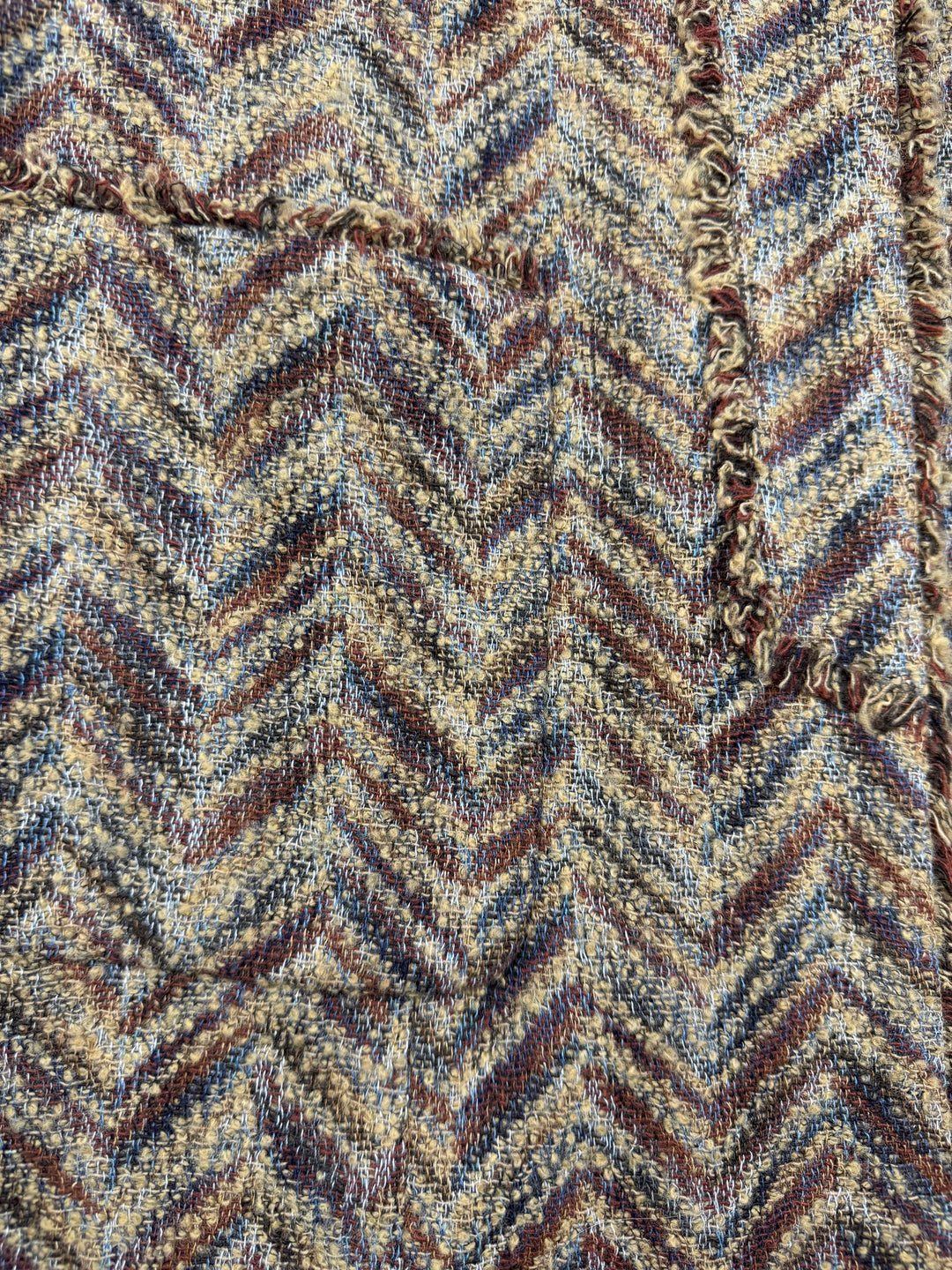 Wallis Chevron Pattern Overcoat - M