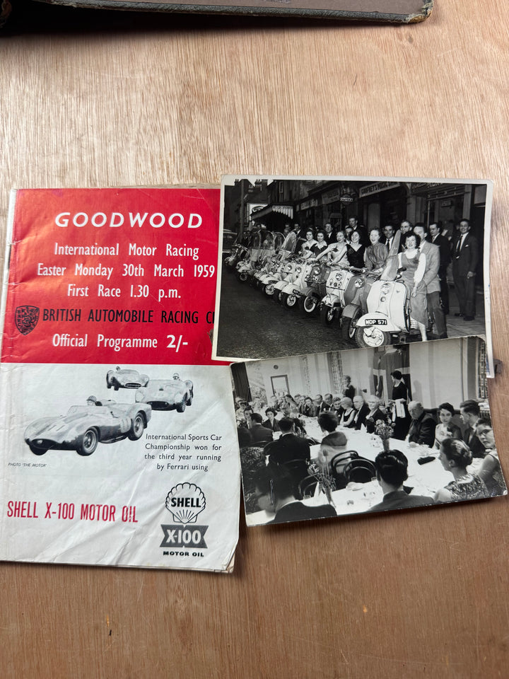 Vintage Scooter Archive Scrapbook – Original Photos, Newspaper Cuttings, Posters & Ephemera