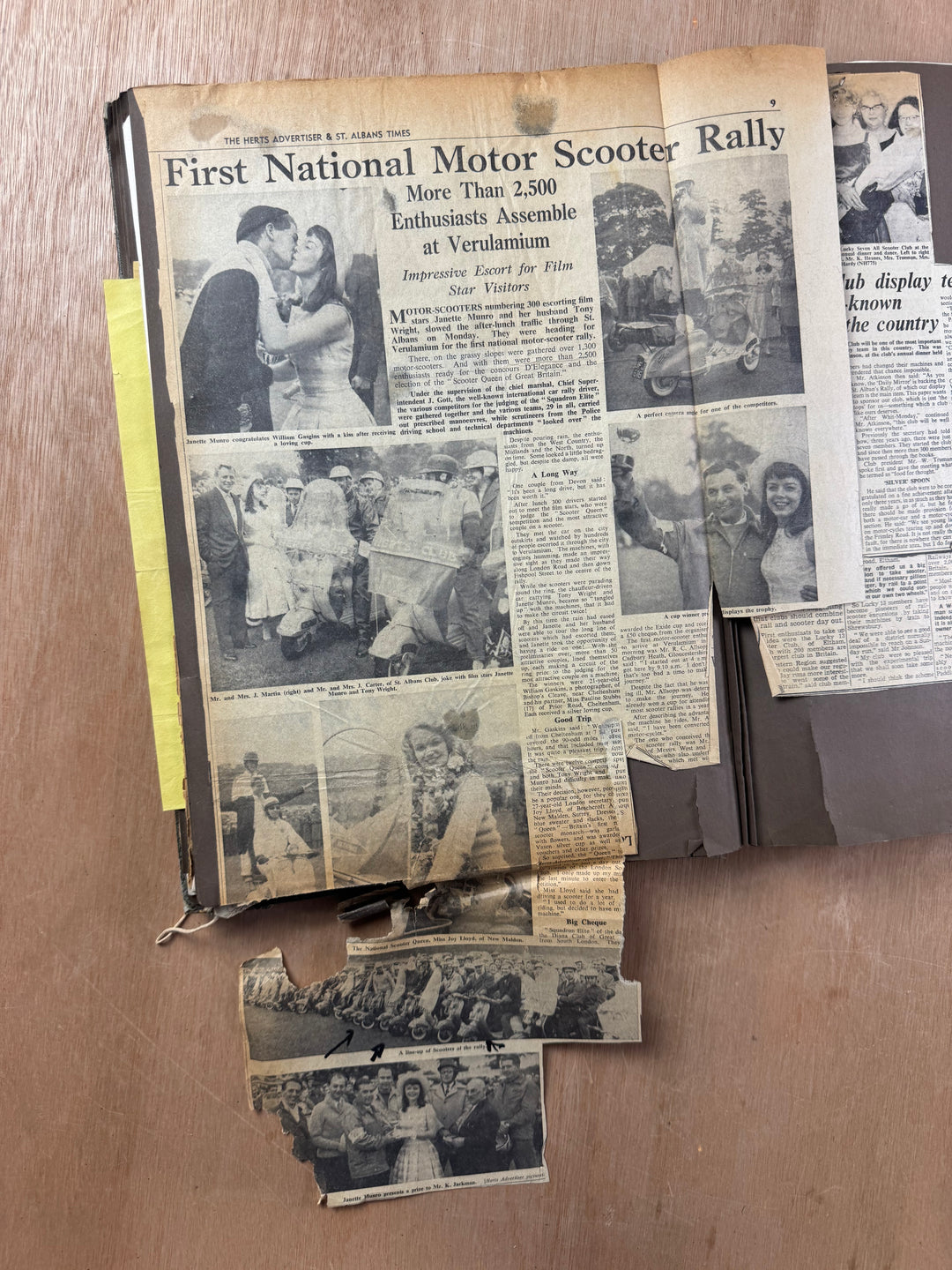Vintage Scooter Archive Scrapbook – Original Photos, Newspaper Cuttings, Posters & Ephemera
