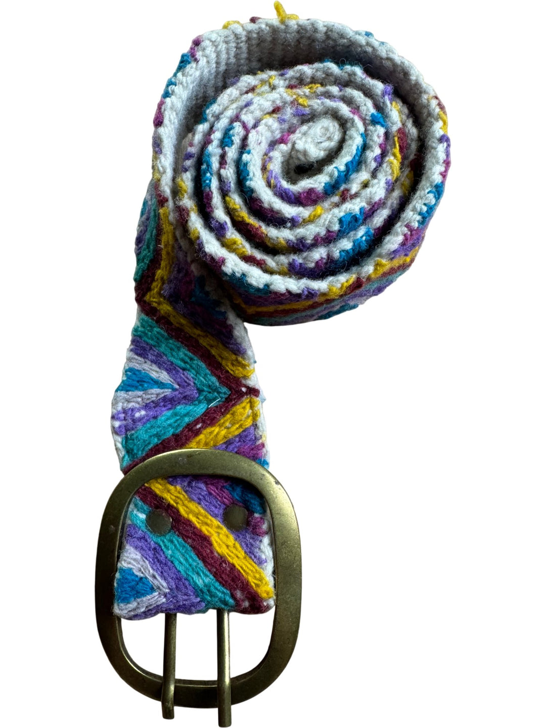 Multicoloured Woven Wool Belt - W26-36