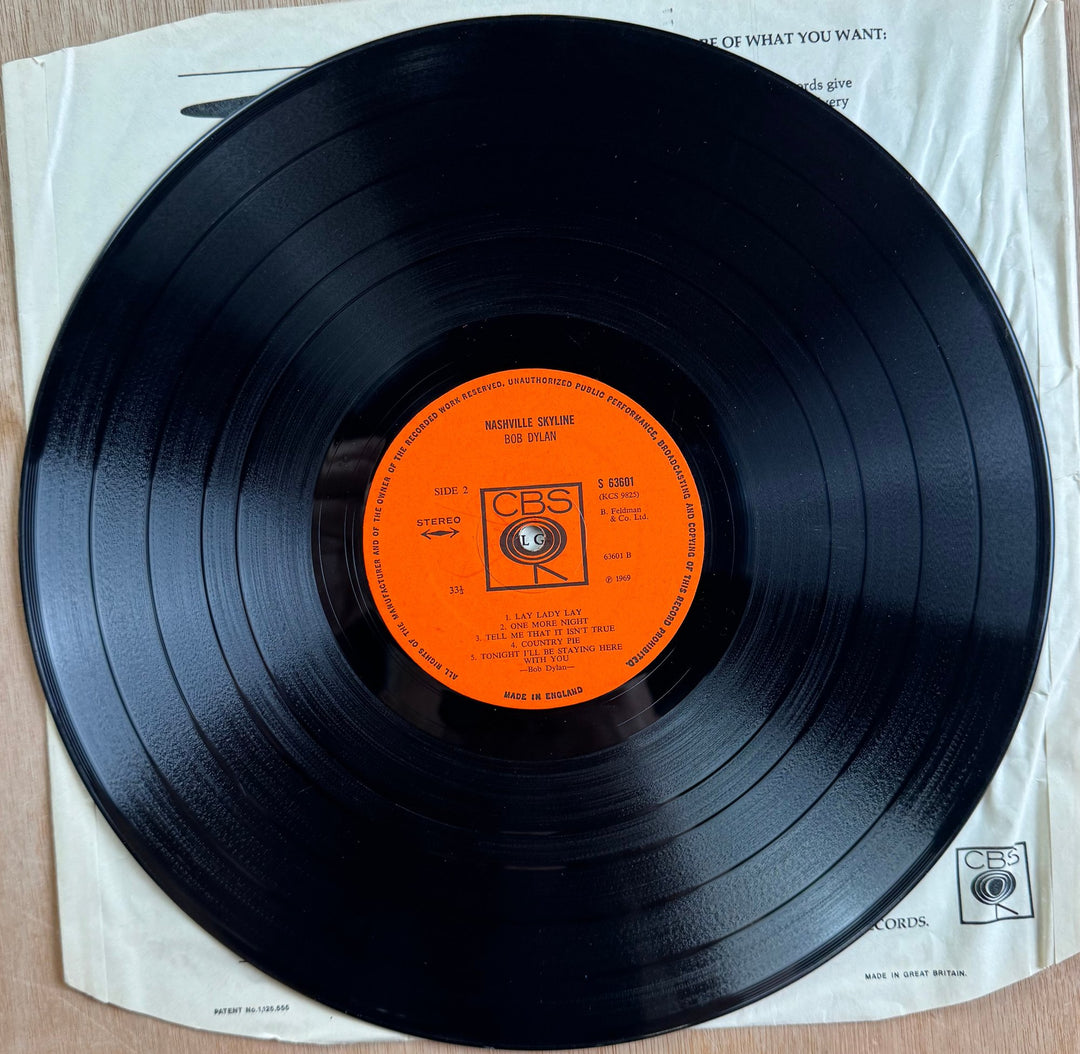Bob Dylan Nashville Skyline LP Record - Good