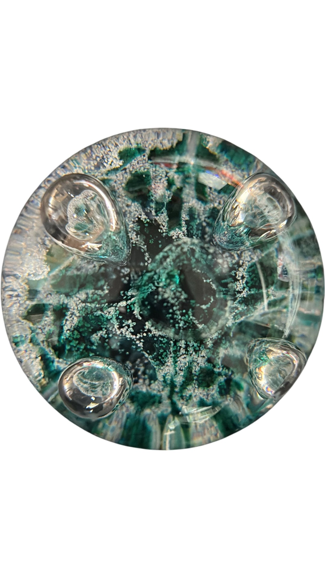 Glass Paperweight Decorative Waves Design Handcrafted Art Piece