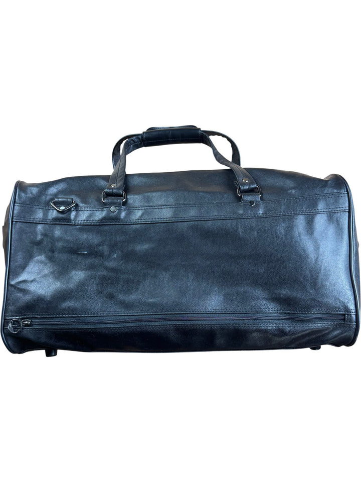 Adidas Black Leather Duffel Bag