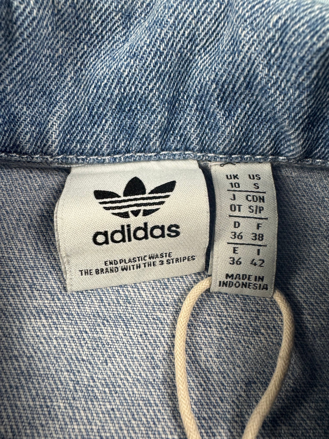 Adidas Denim Jacket with Trefoil Logo - Think Vintage